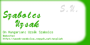 szabolcs uzsak business card